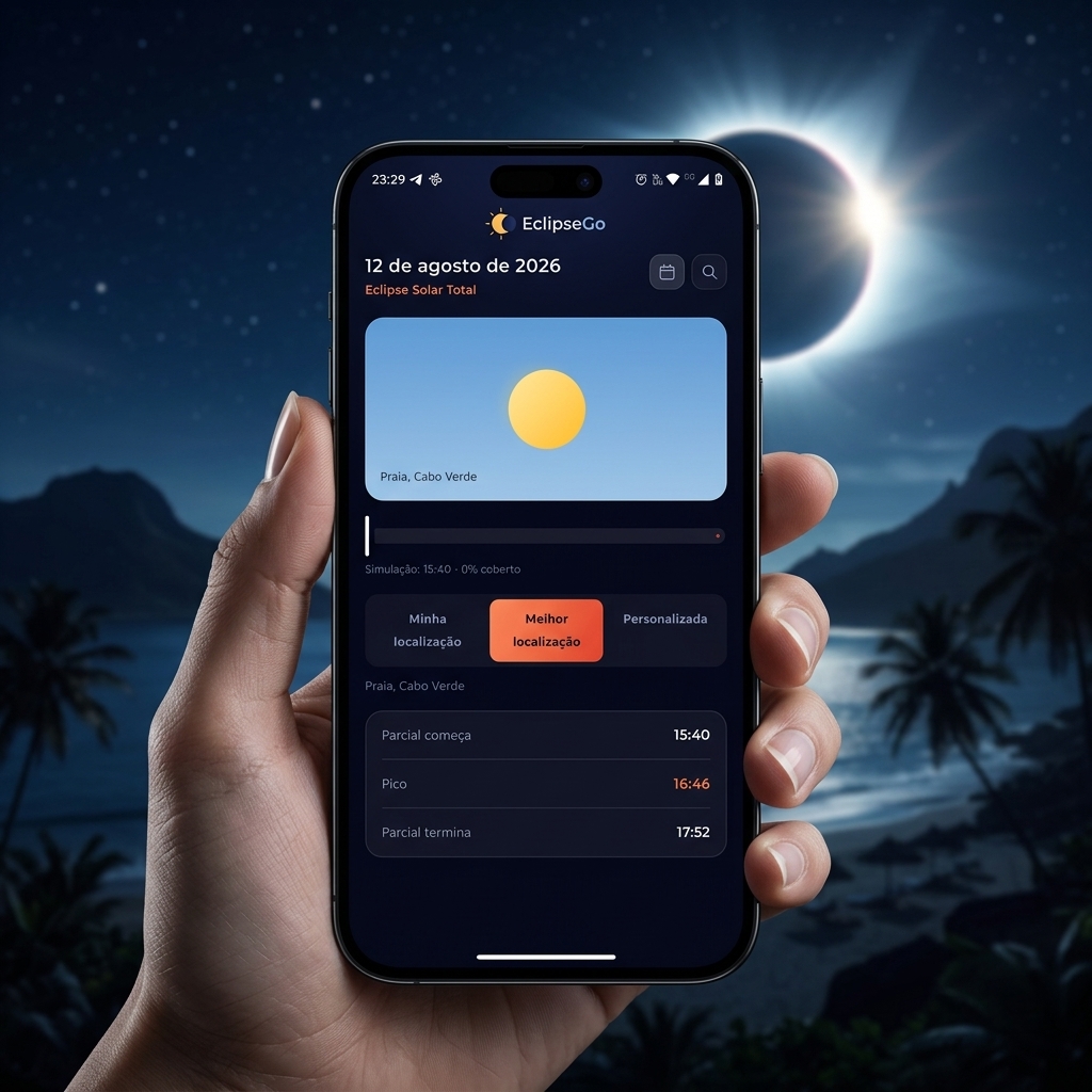 Tela do app EclipseGo